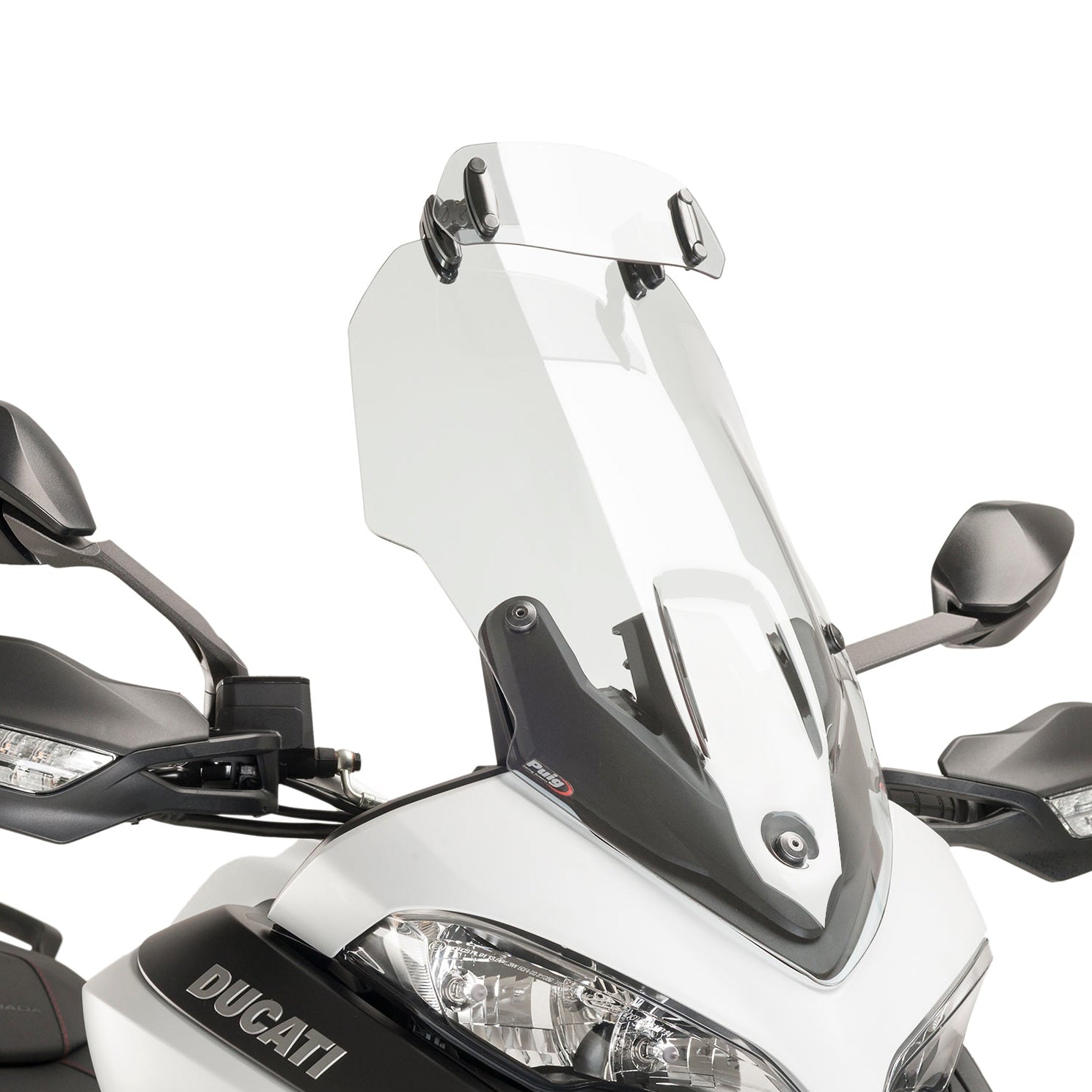 Puig Universal Clip On Screen Deflector - 230x90mm | Clear -   Pyramid Motorcycle Accessories