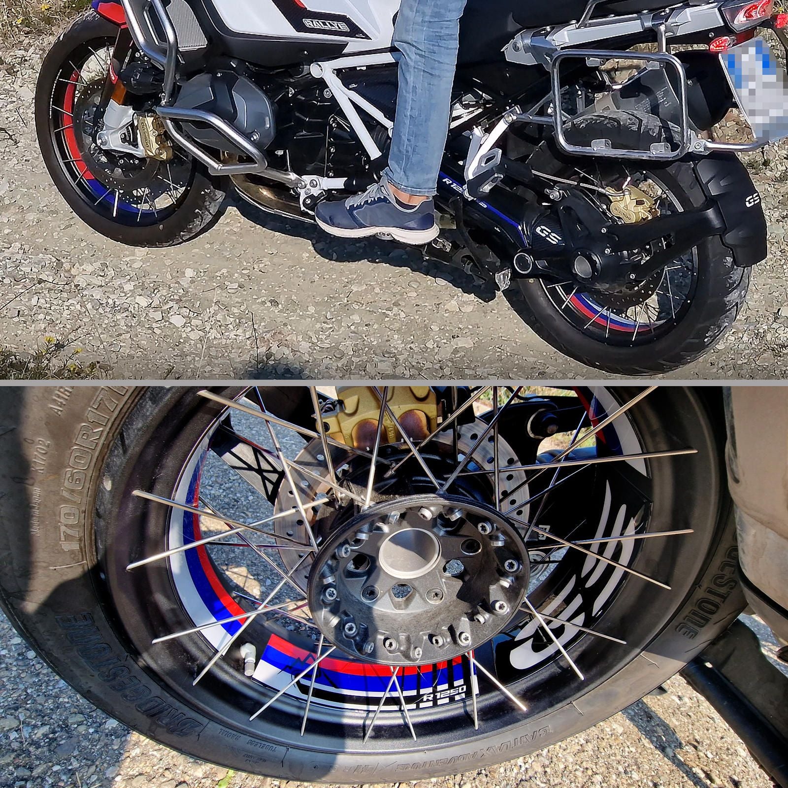 Resin Bike 3D Motorcycle Stickers - Wheels| BMW R 1250 GS Adventure 2021>2024 -   Pyramid Motorcycle Accessories
