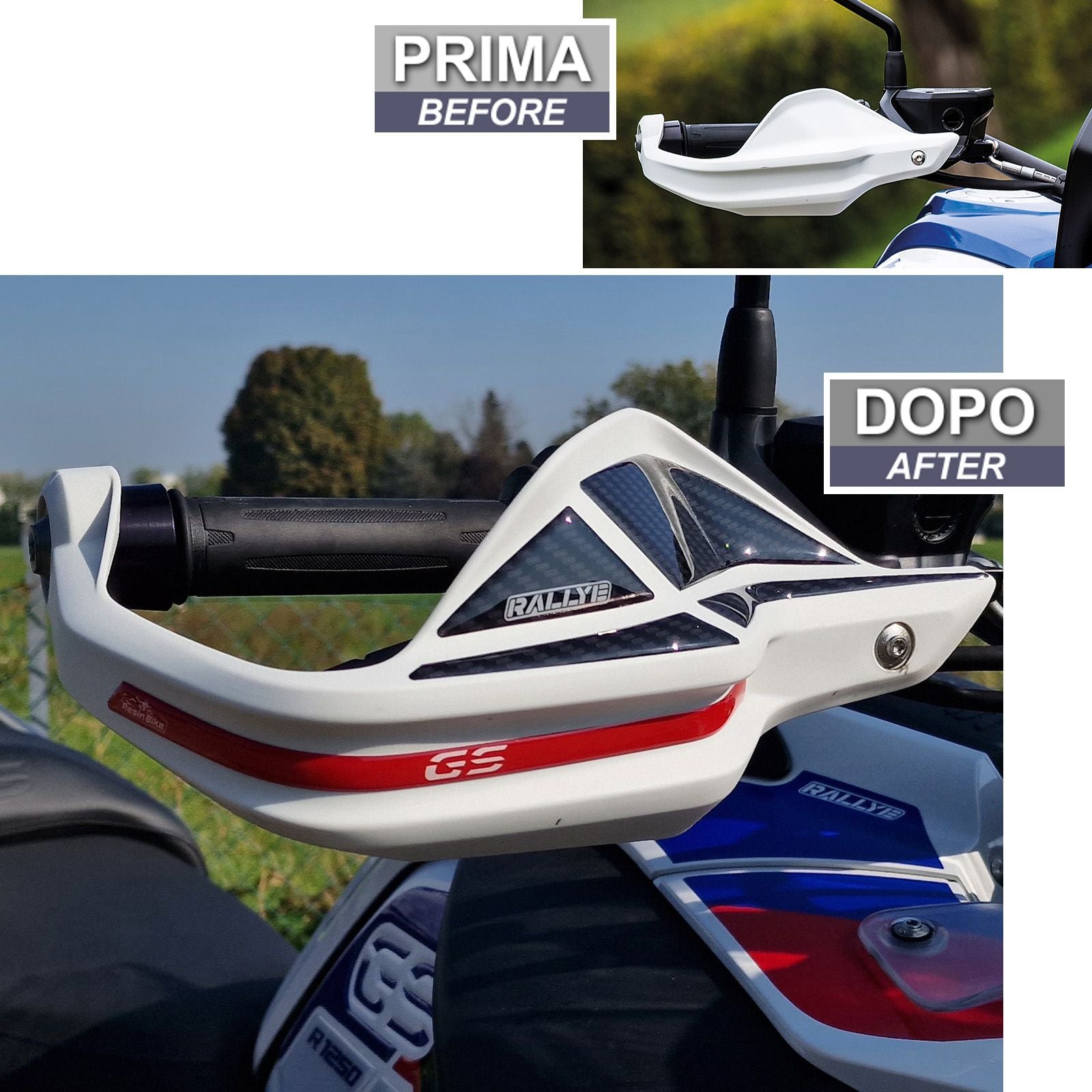 Resin Bike 3D Motorcycle Stickers - Handguards | BMW R 1250 GS/GSA 2021>2024 -   Pyramid Motorcycle Accessories