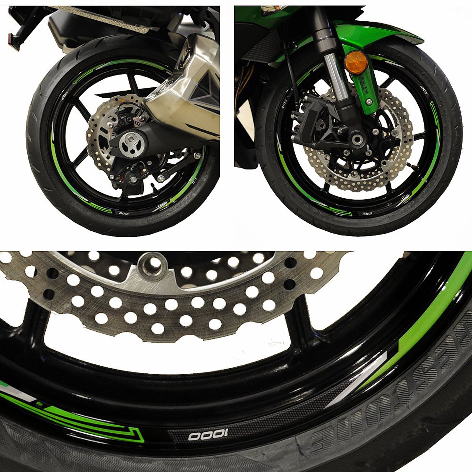 Resin Bike 3D Motorcycle Stickers - Wheels| Kawasaki Z 1000 SX 2017>2020RB-B01270C0 -   Pyramid Motorcycle Accessories