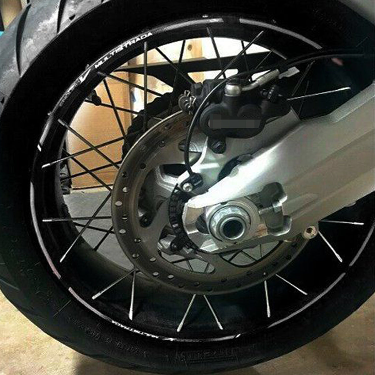 Resin Bike 3D Motorcycle Stickers - Wheels| Ducati Multistrada 1200 2011>2012 -   Pyramid Motorcycle Accessories