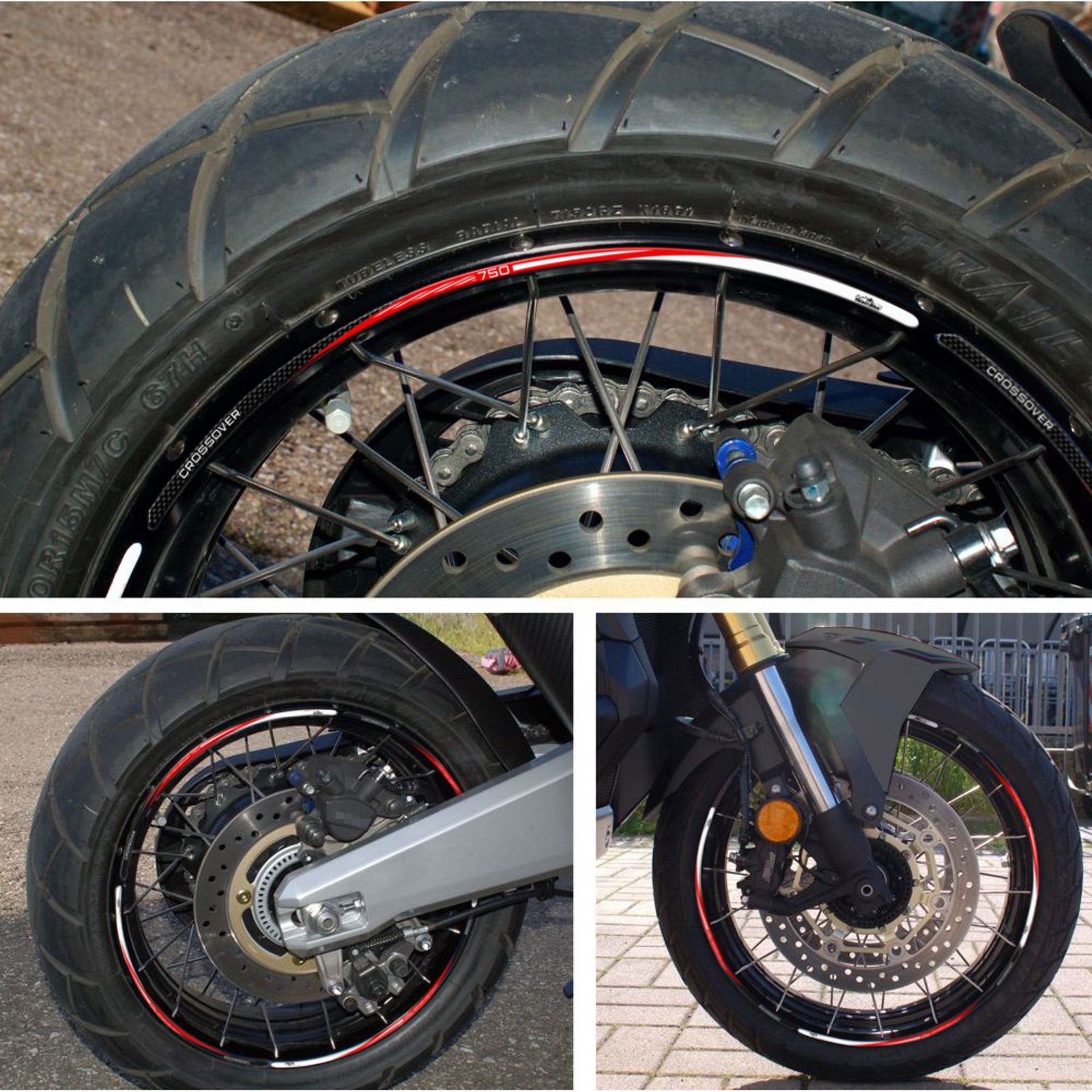 Resin Bike 3D Motorcycle Stickers - Wheels| Honda X-Adv 2017>2020 -   Pyramid Motorcycle Accessories