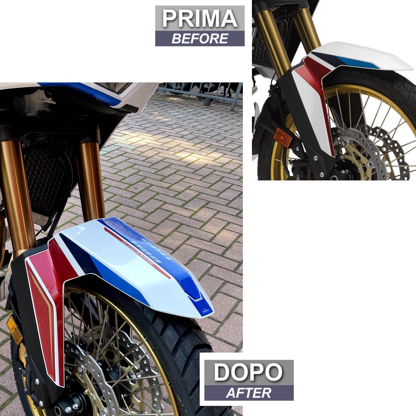 Resin Bike 3D Motorcycle Stickers - Front Fender | Honda CRF 1100 L Africa Twin Adventure Sports 2021>Current -   Pyramid Motorcycle Accessories