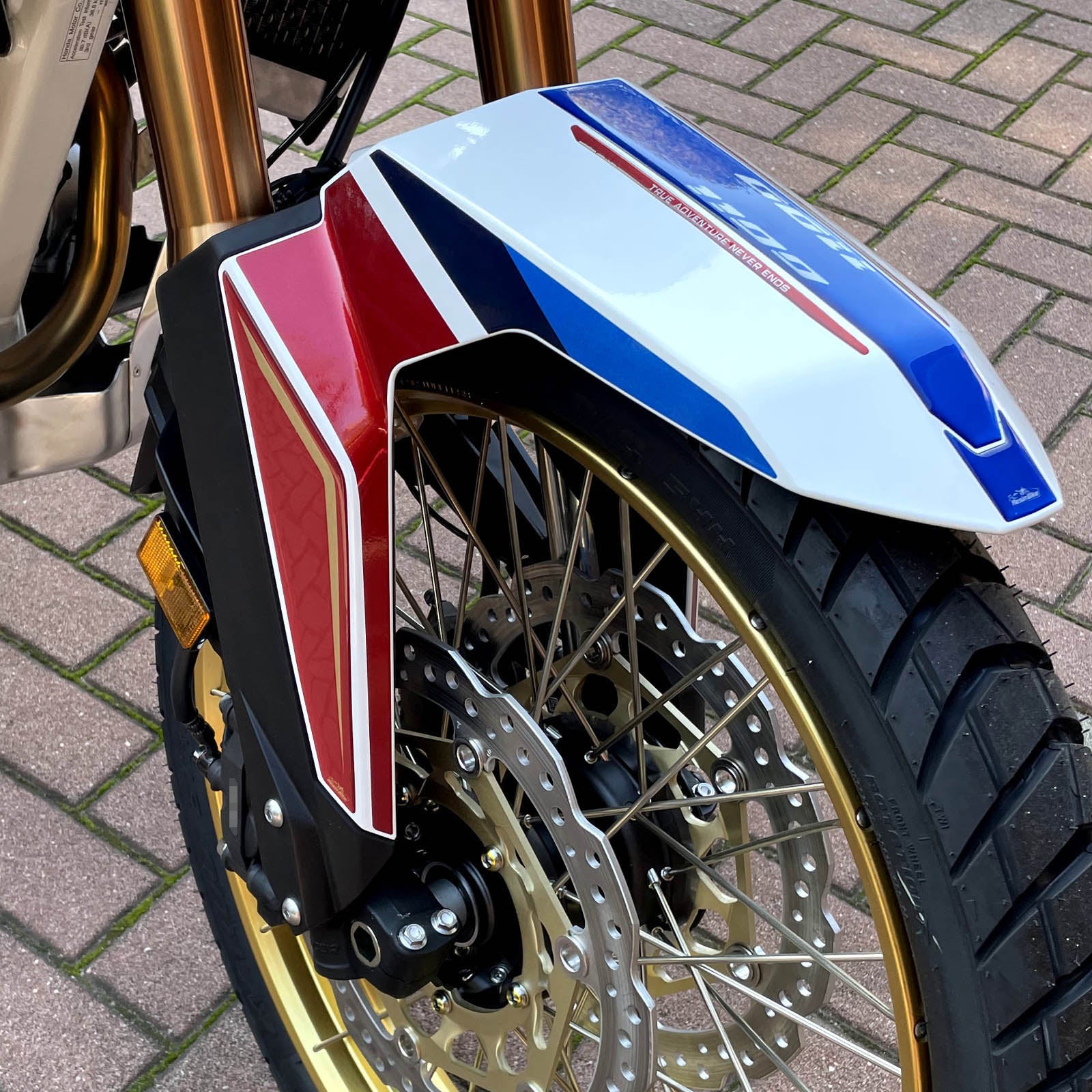 Resin Bike 3D Motorcycle Stickers - Front Fender | Honda CRF 1100 L Africa Twin Adventure Sports 2021>Current -   Pyramid Motorcycle Accessories