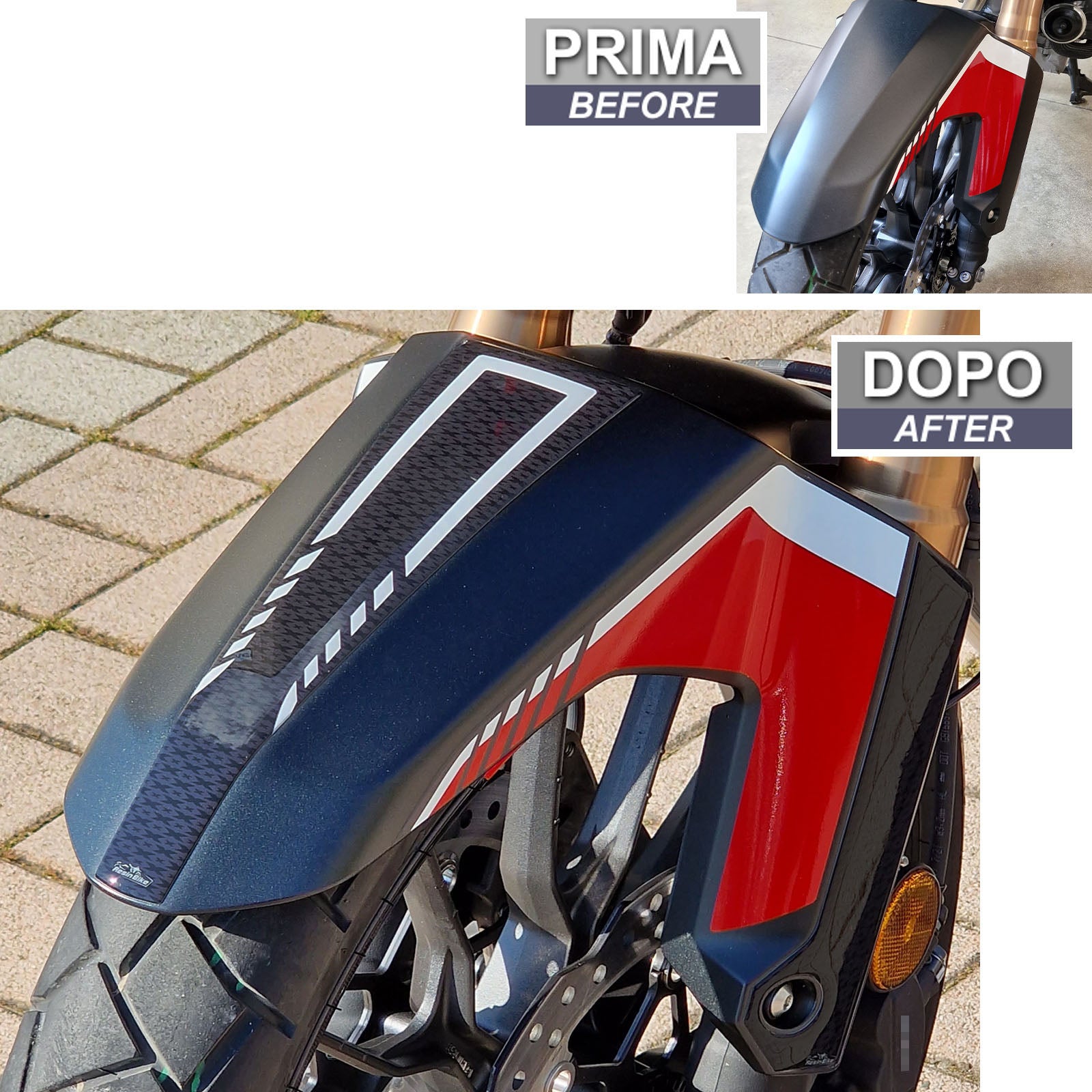 Resin Bike 3D Motorcycle Stickers - Front Fender | Honda CB 500 X 2021>2023 -   Pyramid Motorcycle Accessories