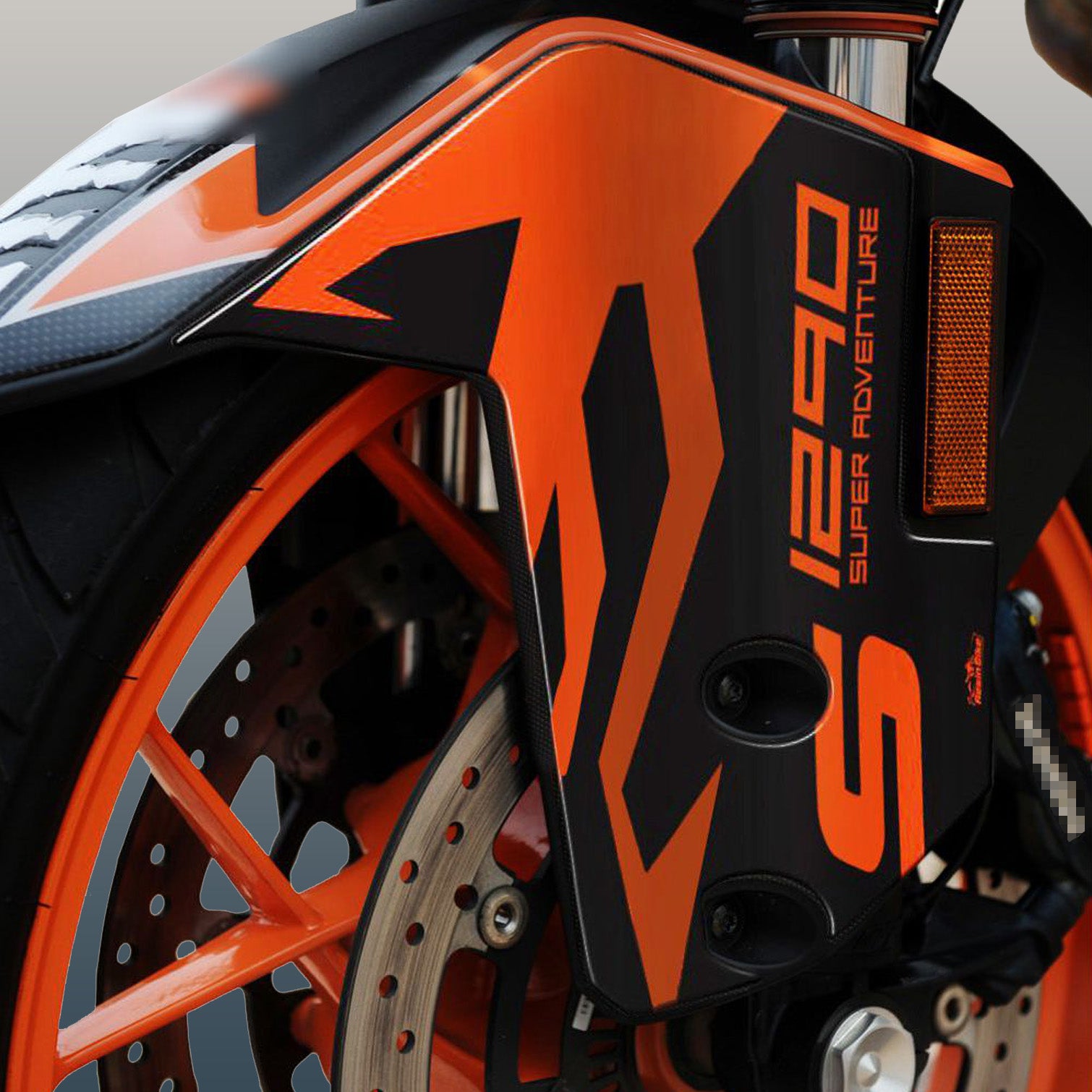 Resin Bike 3D Motorcycle Stickers - Front Fender | KTM 1290 Super Adventure S 2017>2020 RB-B5009S58 -   Pyramid Motorcycle Accessories