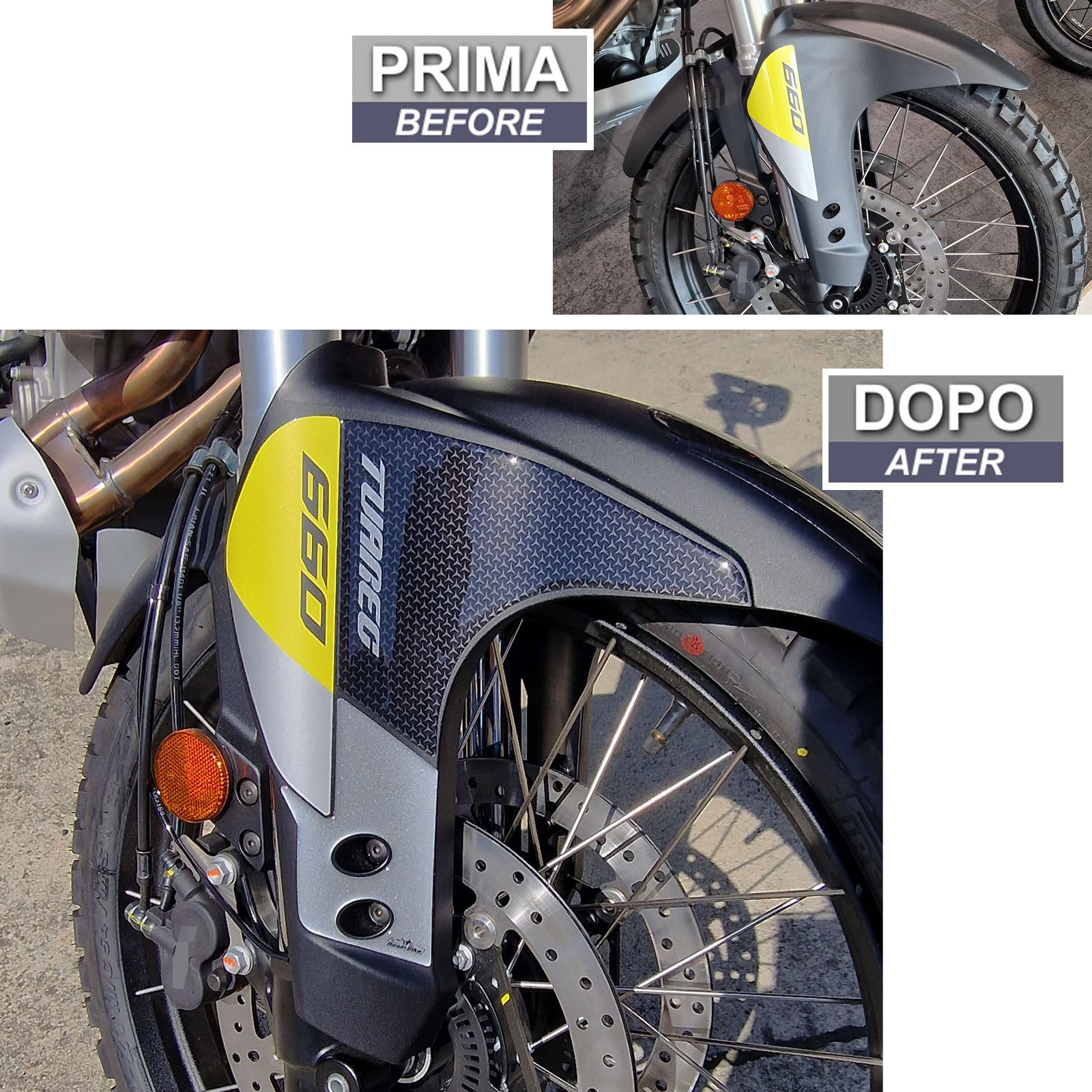 Resin Bike 3D Motorcycle Stickers - Side Panels | Aprilia Tuareg 660 2022>2026 -   Pyramid Motorcycle Accessories