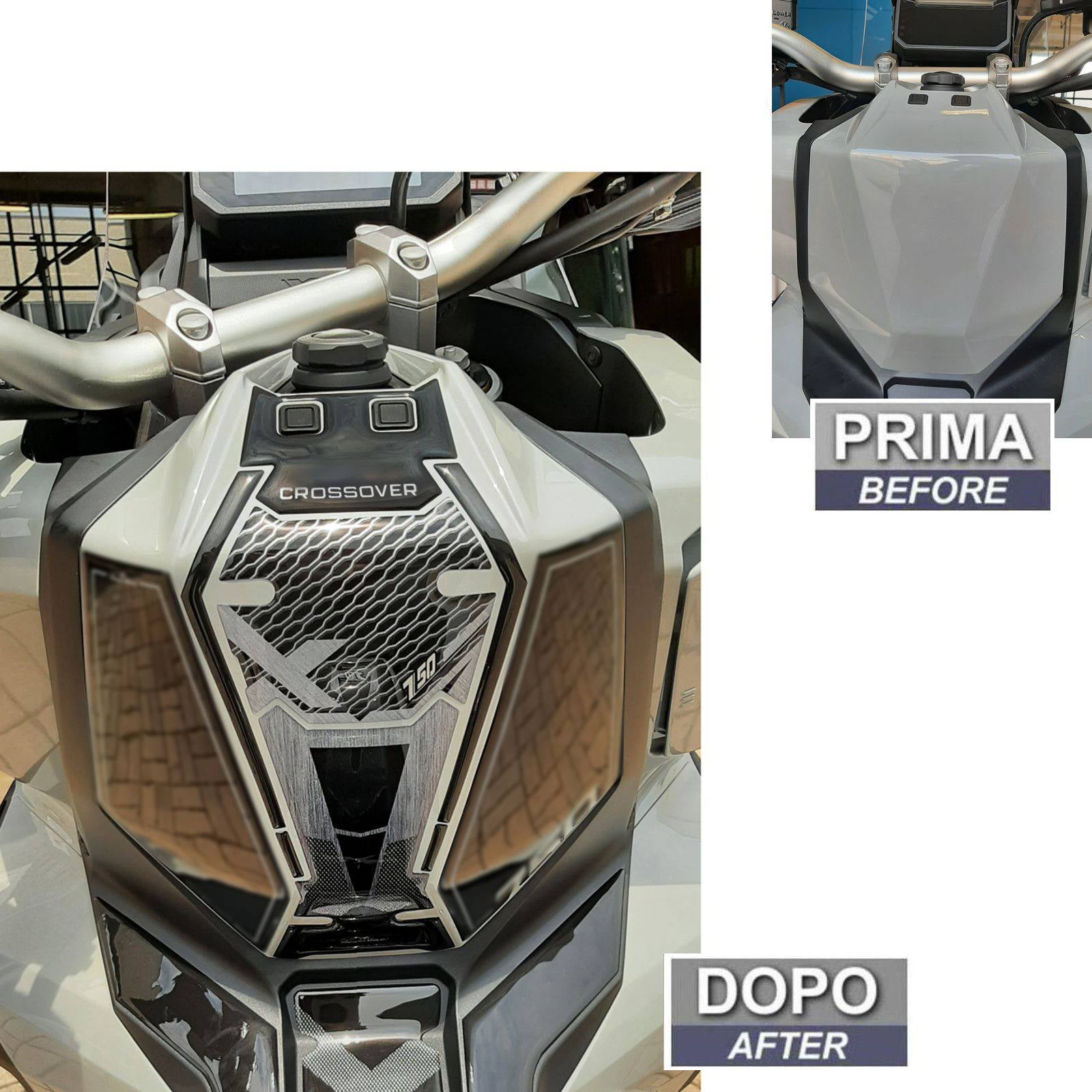 Resin Bike 3D Motorcycle Stickers - Footboard | Honda X-Adv 2021>2024 RB-1000440600005 -   Pyramid Motorcycle Accessories