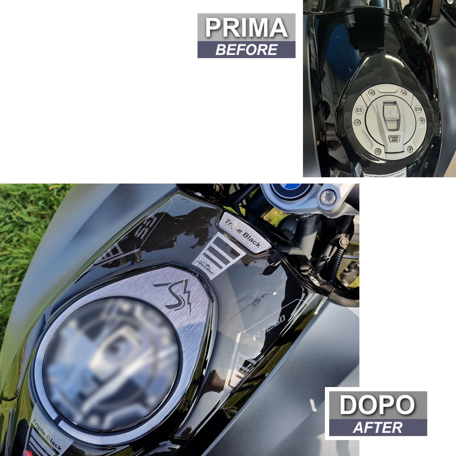 Resin Bike 3D Motorcycle Stickers - Tank Pad | BMW R 1250 GS 2021>2024 -   Pyramid Motorcycle Accessories