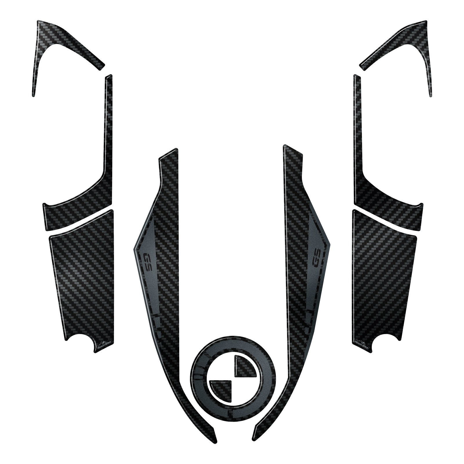 Resin Bike 3D Motorcycle Stickers - Front Fender Sides | BMW R 1250 GS 2021>2024 -   Pyramid Motorcycle Accessories