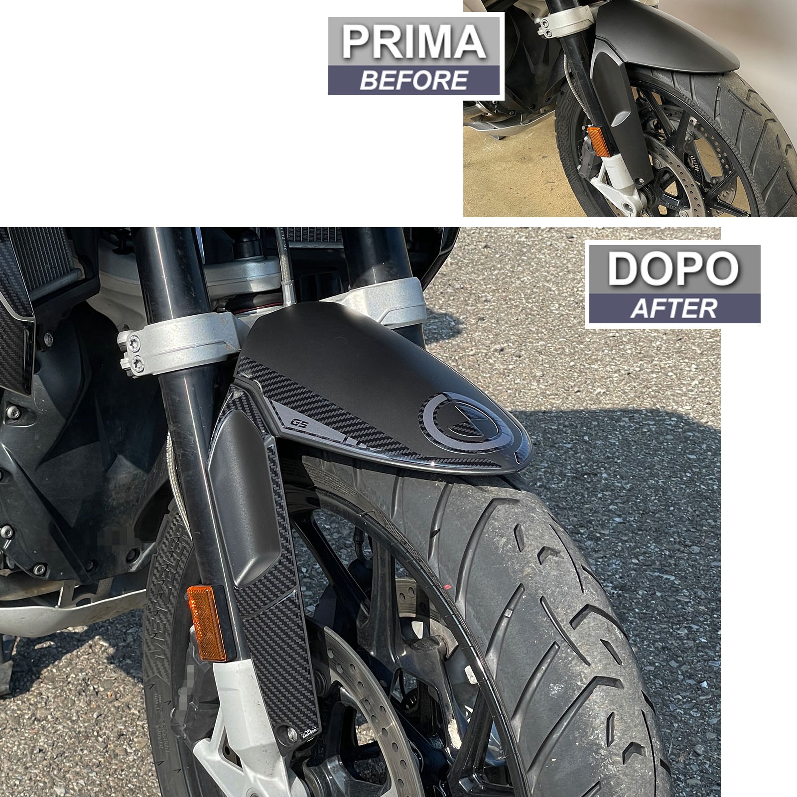 Resin Bike 3D Motorcycle Stickers - Front Fender Sides | BMW R 1250 GS 2021>2024 -   Pyramid Motorcycle Accessories