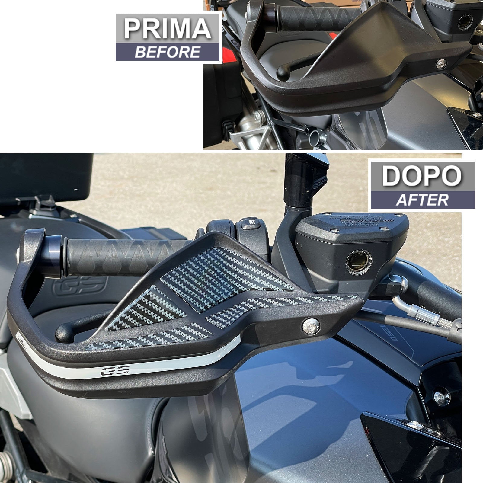Resin Bike 3D Motorcycle Stickers - Handguards | BMW R 1250 GS/GSA 2021>2024 -   Pyramid Motorcycle Accessories