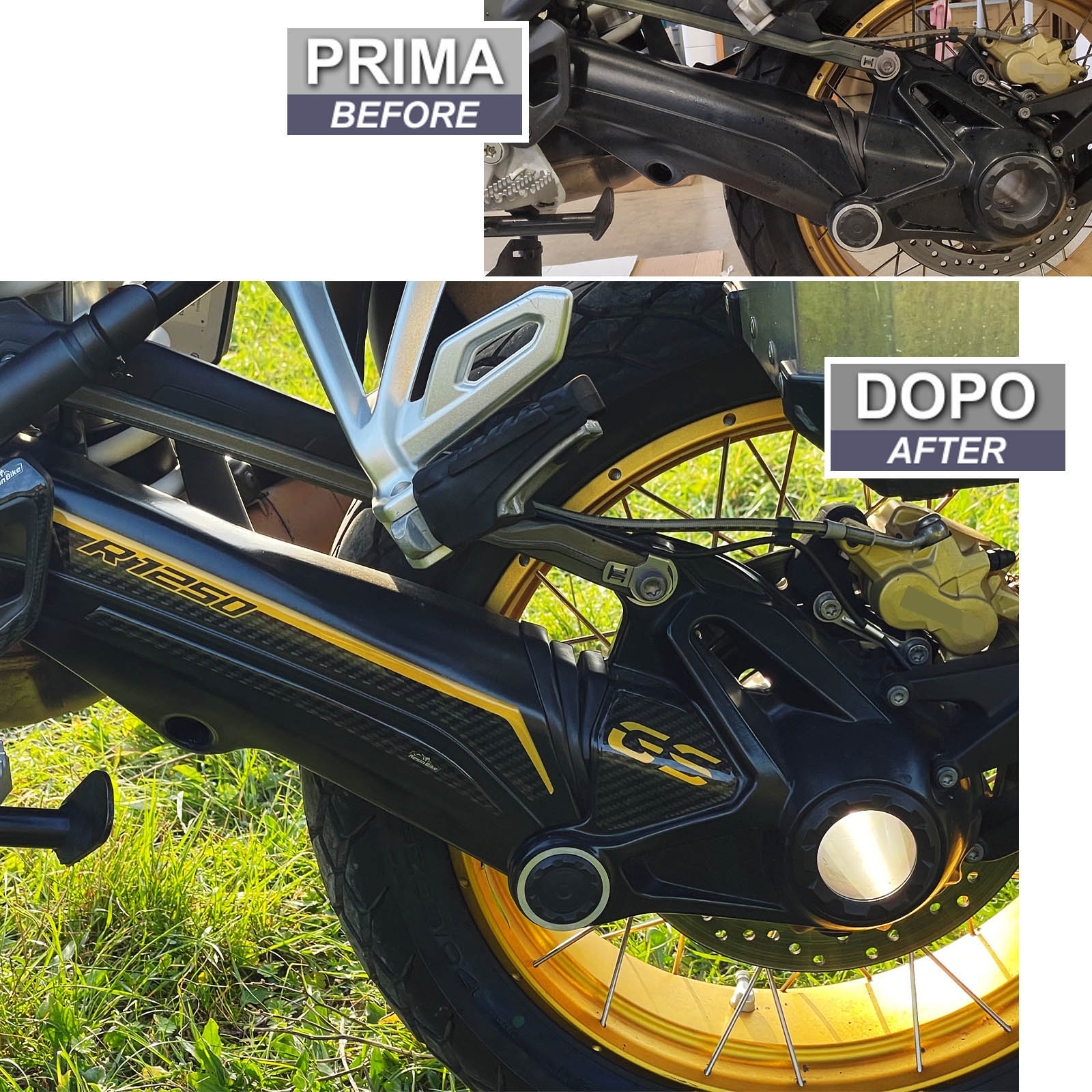 Resin Bike 3D Motorcycle Stickers - Forks | BMW R 1250 GS 2021>2024 -   Pyramid Motorcycle Accessories