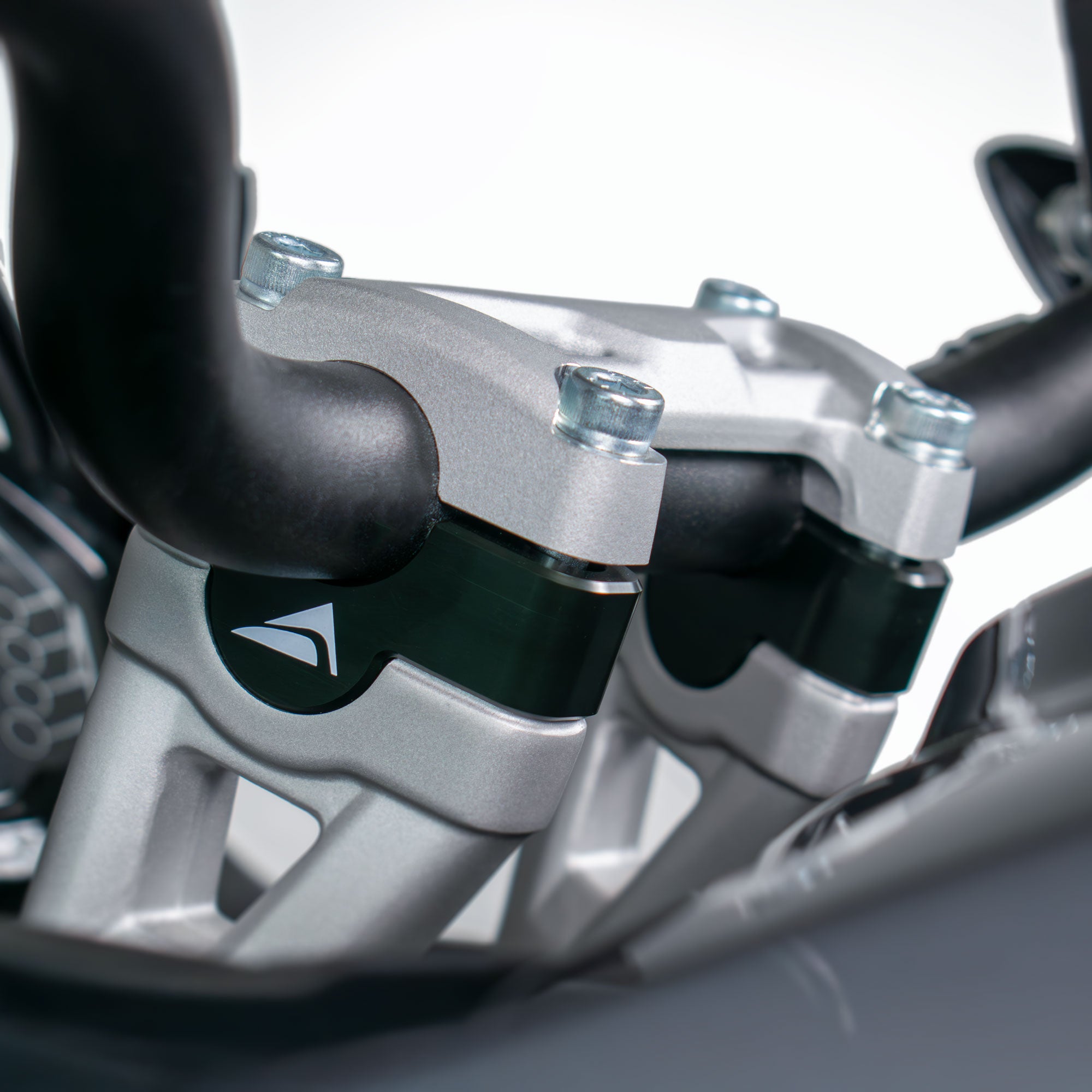 Pyramid Handlebar Risers | Gloss Black | Triumph Tiger Sport 800 -   Pyramid Motorcycle Accessories