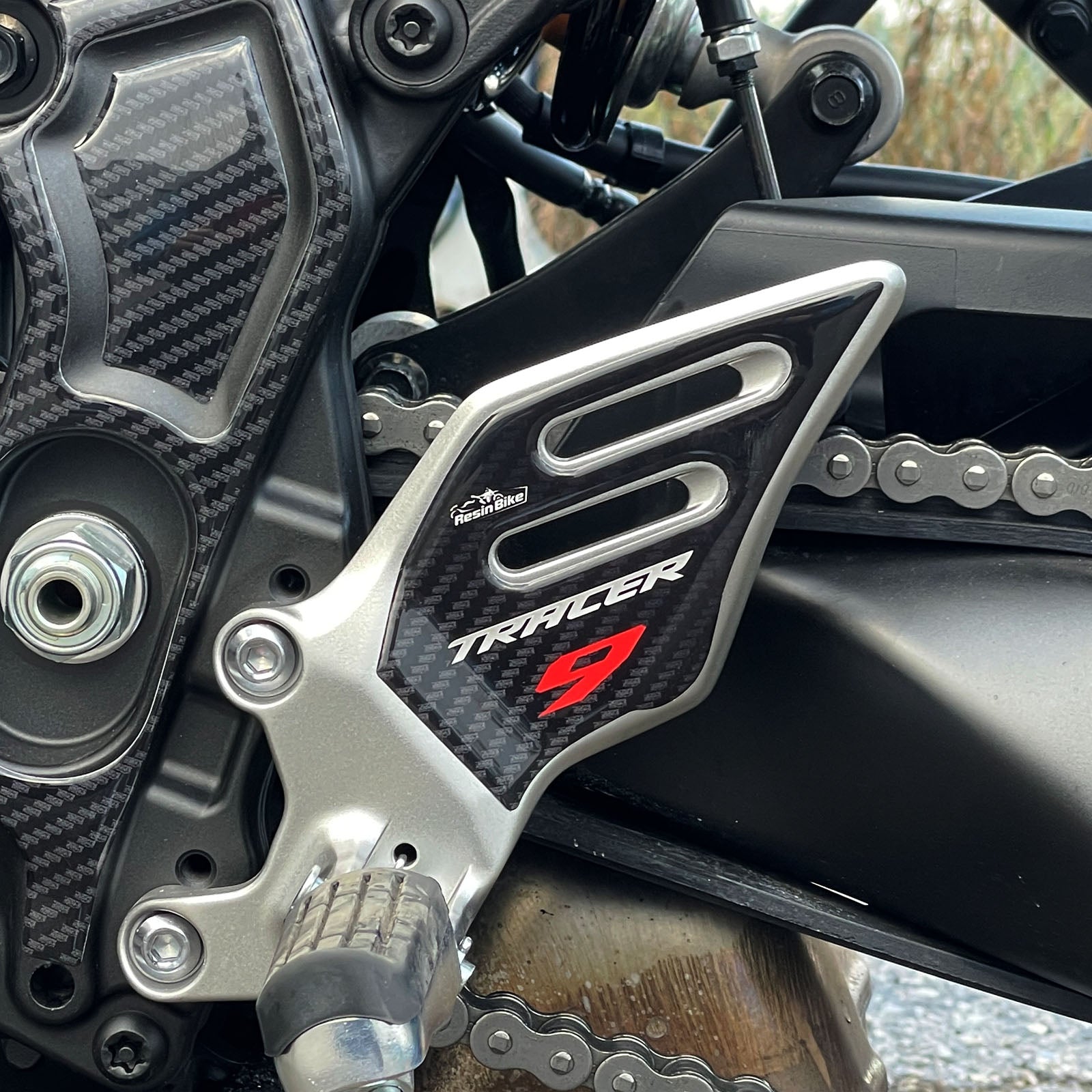 Resin Bike 3D Motorcycle Stickers - Heel Pads | Yamaha Tracer 9/9GT 2021>2024 -   Pyramid Motorcycle Accessories