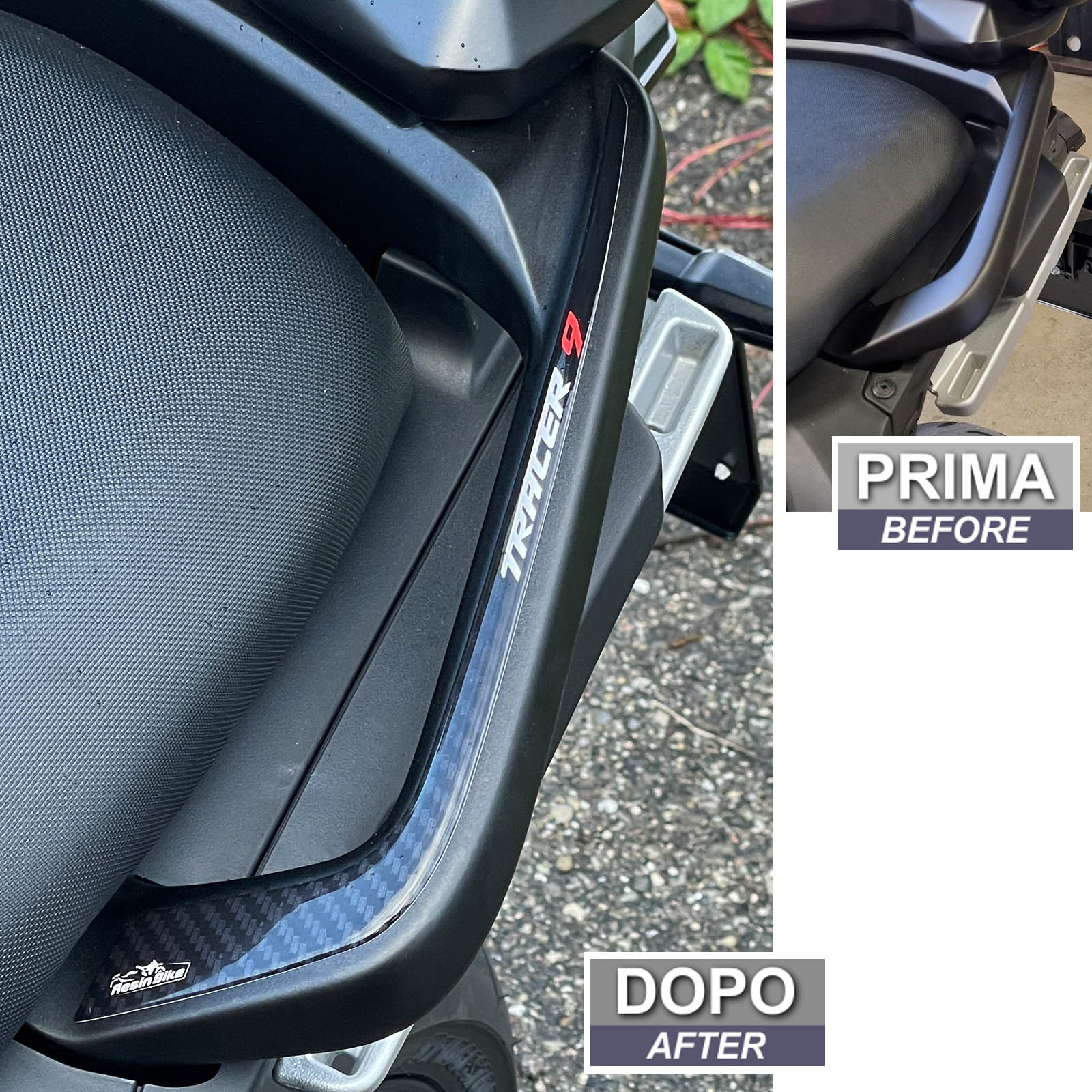 Resin Bike 3D Motorcycle Stickers - Passenger Handles | Yamaha Tracer 9 2021>2026 RB-1000489100009 -   Pyramid Motorcycle Accessories