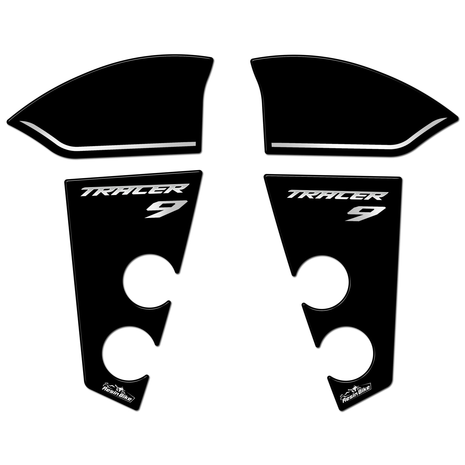 Resin Bike 3D Motorcycle Stickers - Front Fender Sides | Yamaha Tracer 9/9GT/9GT+ 2025>Current -   Pyramid Motorcycle Accessories