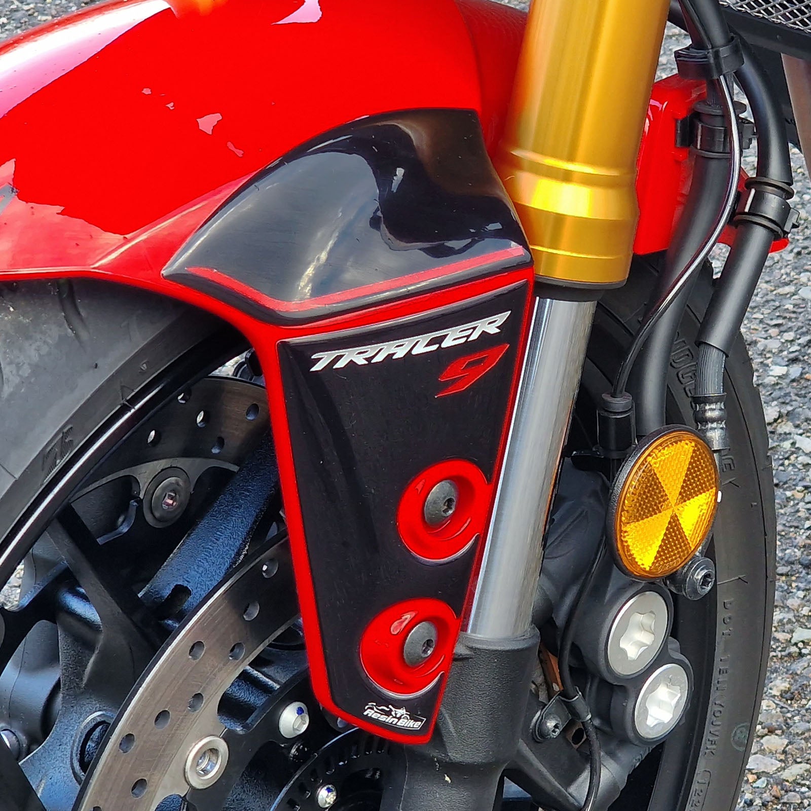 Resin Bike 3D Motorcycle Stickers - Front Fender Sides | Yamaha Tracer 9/9GT/9GT+ 2025>Current -   Pyramid Motorcycle Accessories