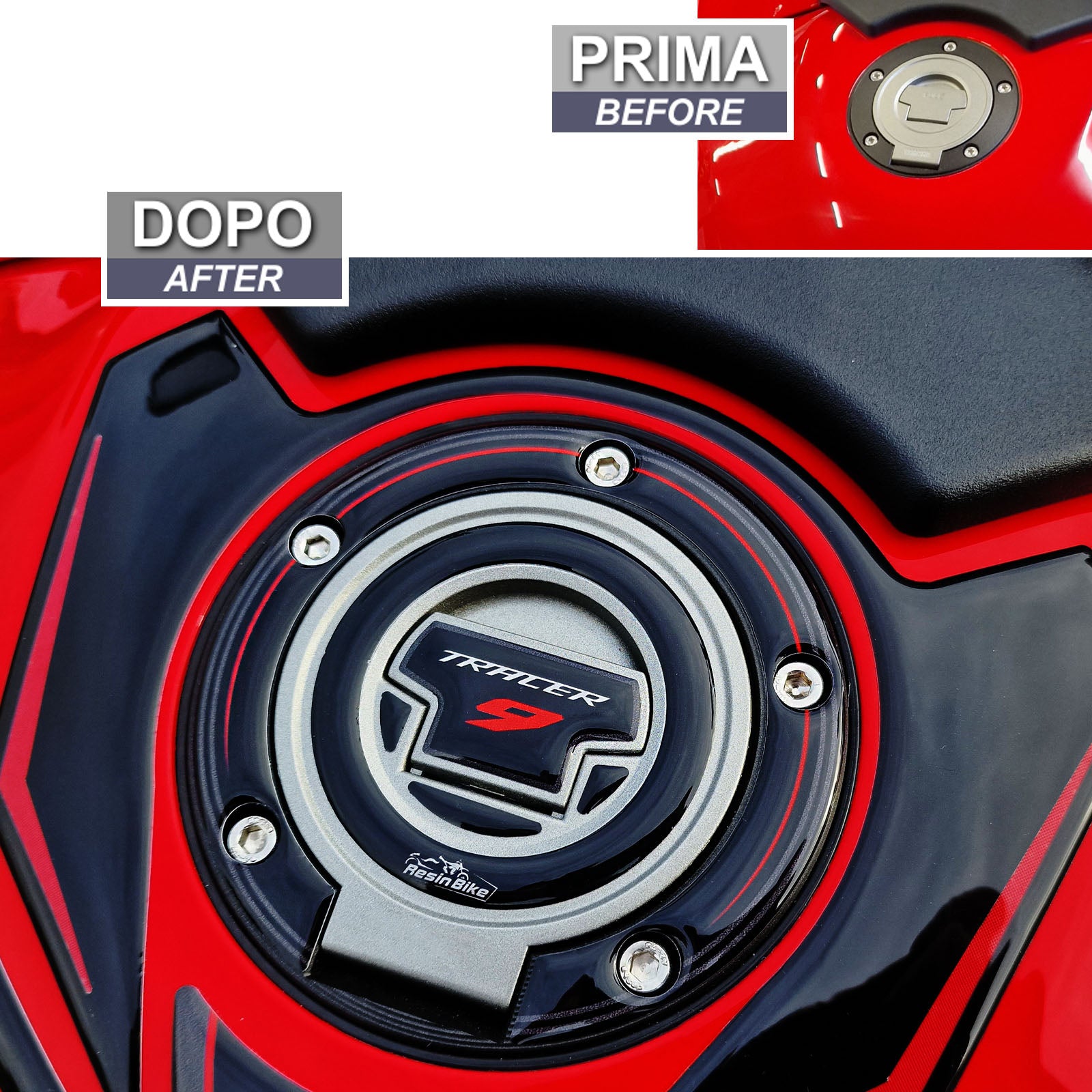 Resin Bike 3D Motorcycle Stickers - Fuel Cap | Yamaha Tracer 9 2021>2024 RB-1000490000008 -   Pyramid Motorcycle Accessories