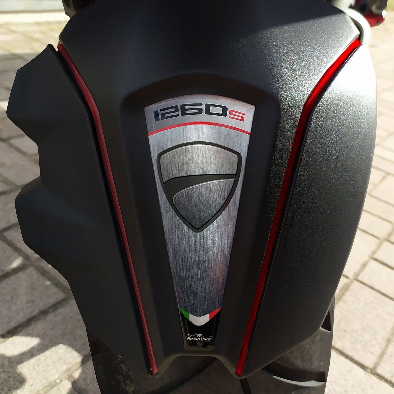 Resin Bike 3D Motorcycle Stickers - Front Fender | Ducati Multistrada 1260 S 2018>2020 -   Pyramid Motorcycle Accessories