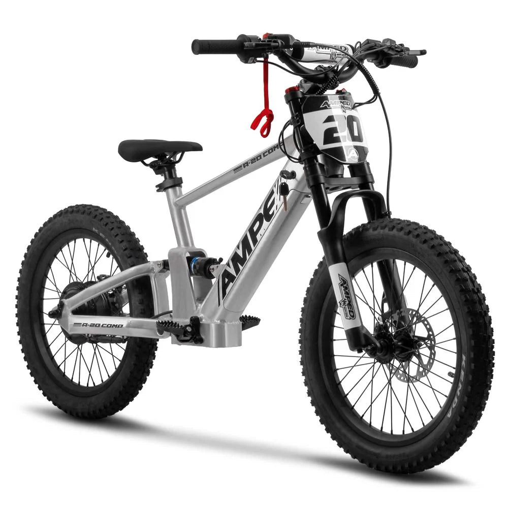 Amped A20 Comp Kids Electric Bike - Silver -   Pyramid Motorcycle Accessories