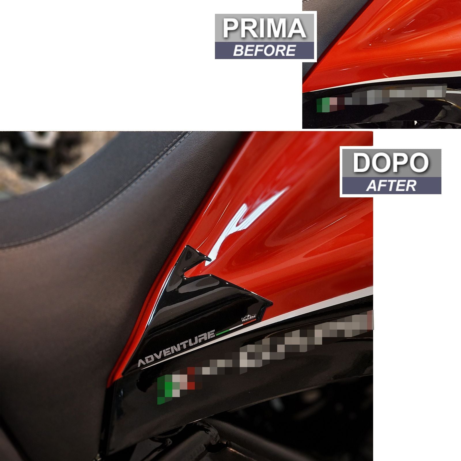 Resin Bike 3D Motorcycle Stickers - Tank Sides | Moto Morini X-Cape 650 2021>2026 -   Pyramid Motorcycle Accessories