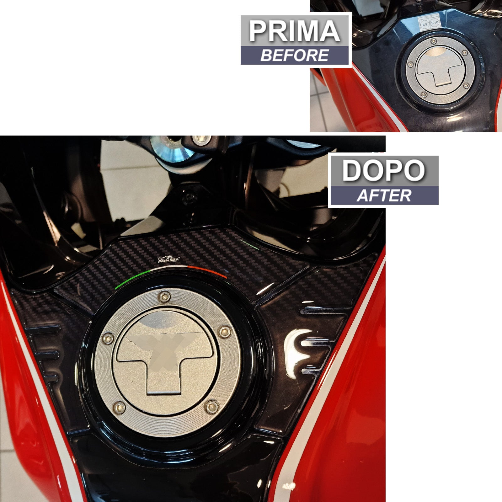 Resin Bike 3D Motorcycle Stickers - Tank Pad | Moto Morini X-Cape 650 2021>2026 RB-1000657100008 -   Pyramid Motorcycle Accessories