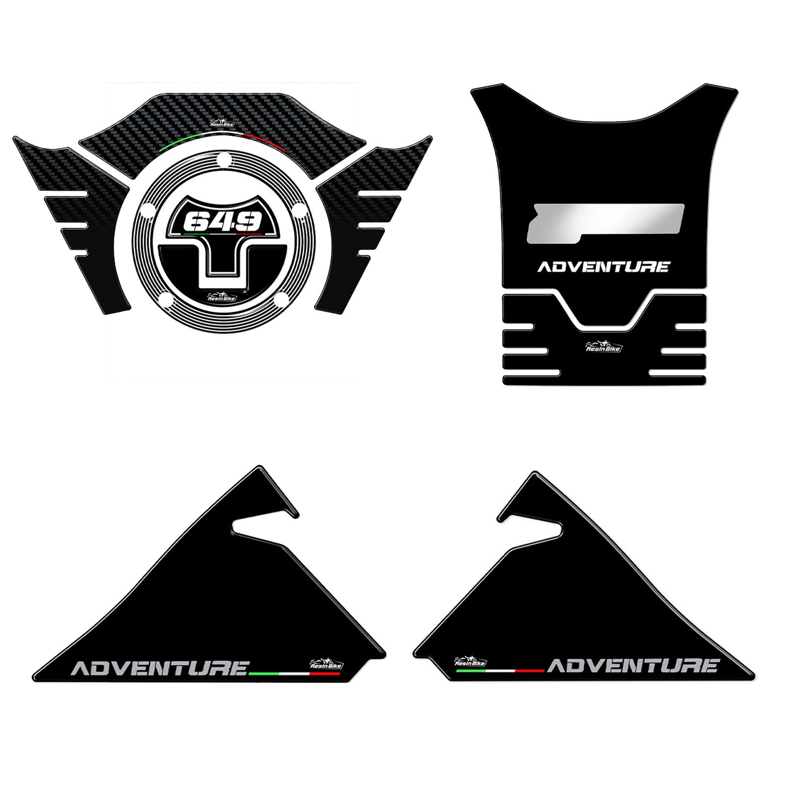 Resin Bike 3D Motorcycle Stickers - Basic Kit | Moto Morini X-Cape 650 2021>2026 -   Pyramid Motorcycle Accessories