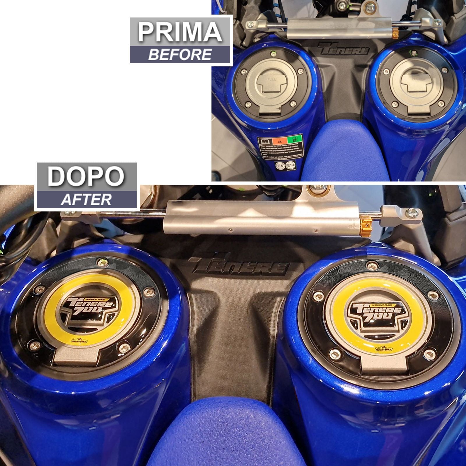 Resin Bike 3D Motorcycle Stickers - Fuel Cap | Yamaha Tenere 700 World Raid 2022>2025 -   Pyramid Motorcycle Accessories