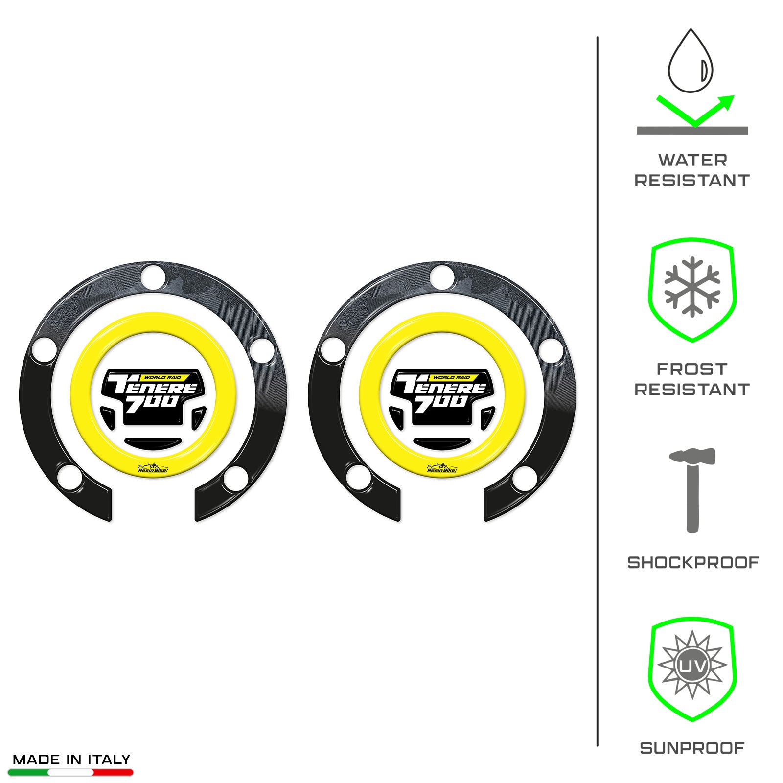 Resin Bike 3D Motorcycle Stickers - Fuel Cap | Yamaha Tenere 700 World Raid 2022>2025 -   Pyramid Motorcycle Accessories