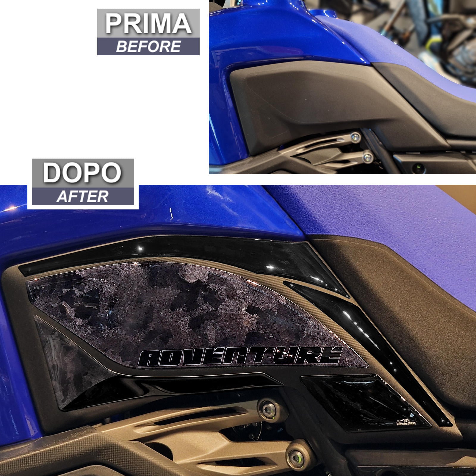 Resin Bike 3D Motorcycle Stickers - Tank Sides | Yamaha Tenere 700 World Raid 2022>2025 RB-1000658100007 -   Pyramid Motorcycle Accessories