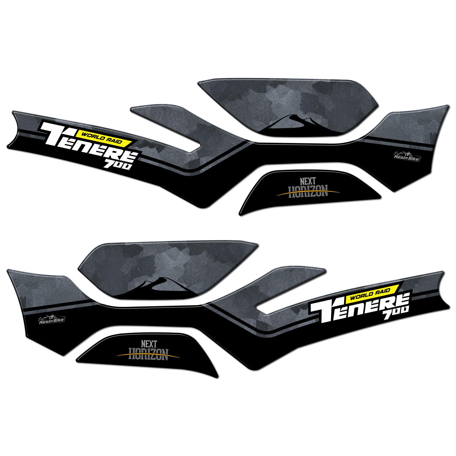 Resin Bike 3D Motorcycle Stickers - Handguards | Yamaha Tenere 700 World Raid 2022>2025 -   Pyramid Motorcycle Accessories