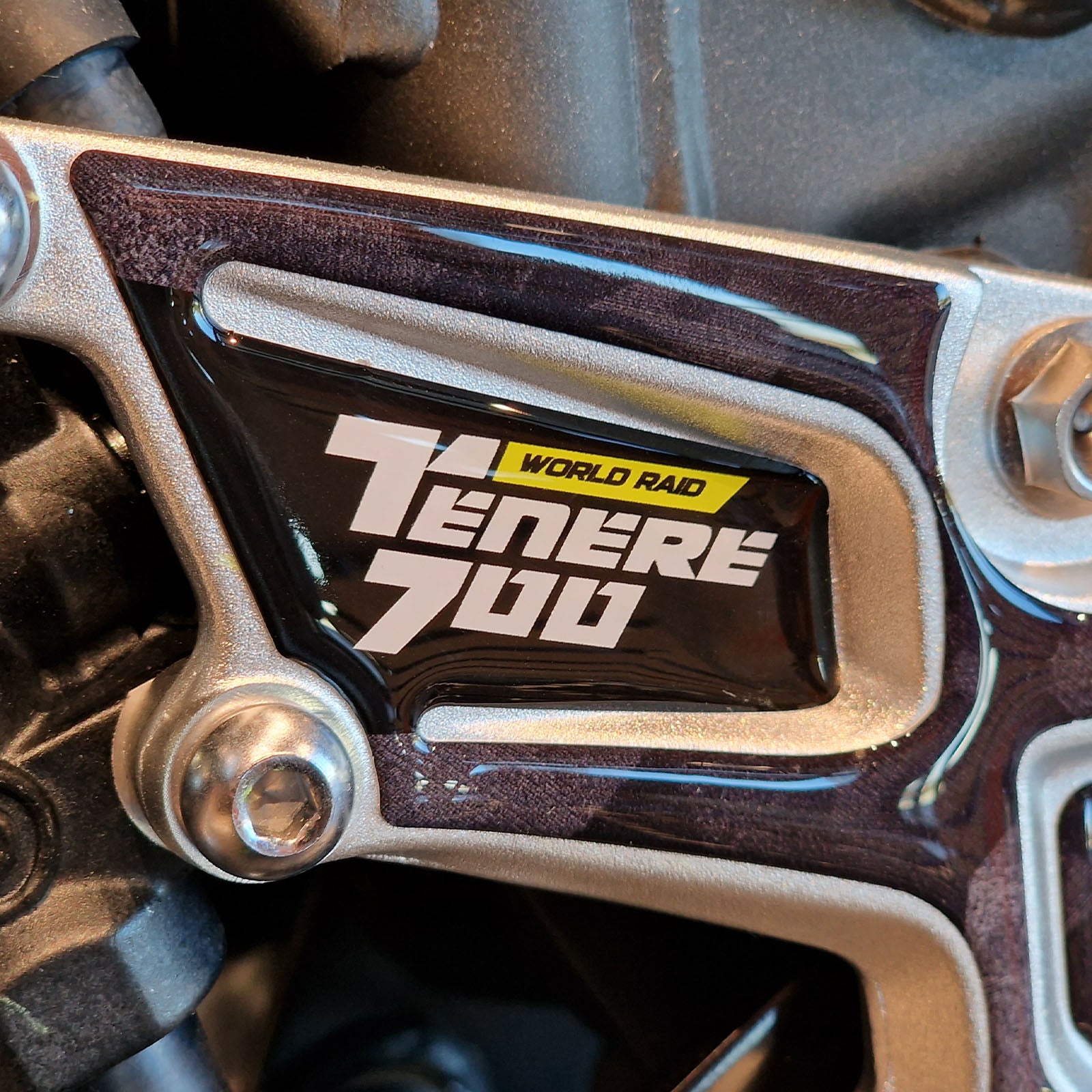 Resin Bike 3D Motorcycle Stickers - Heel Pads | Yamaha Tenere 700 World Raid 2022>2025 -   Pyramid Motorcycle Accessories