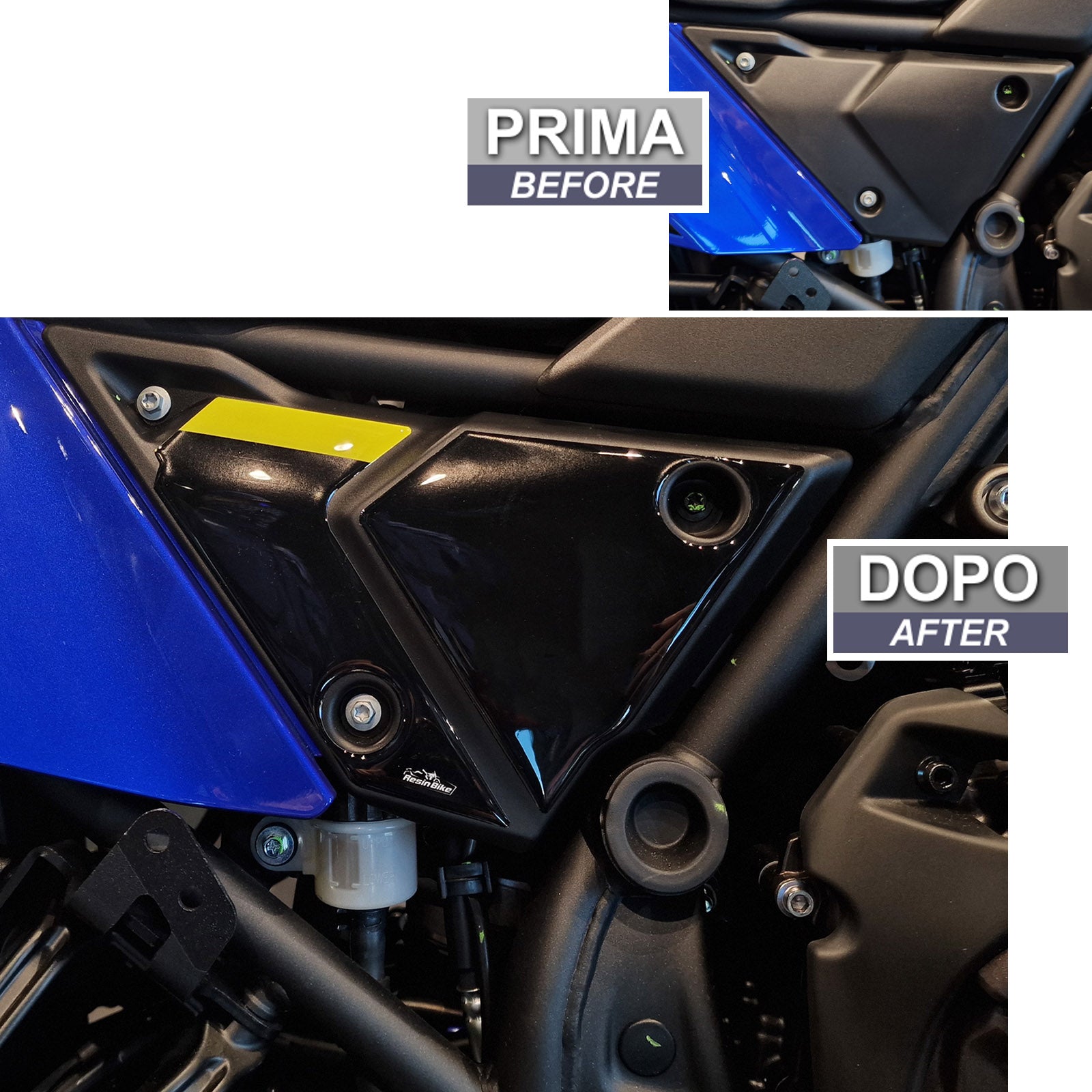 Resin Bike 3D Motorcycle Stickers - Underseat | Yamaha Tenere 700 World Raid 2022>2025 -   Pyramid Motorcycle Accessories
