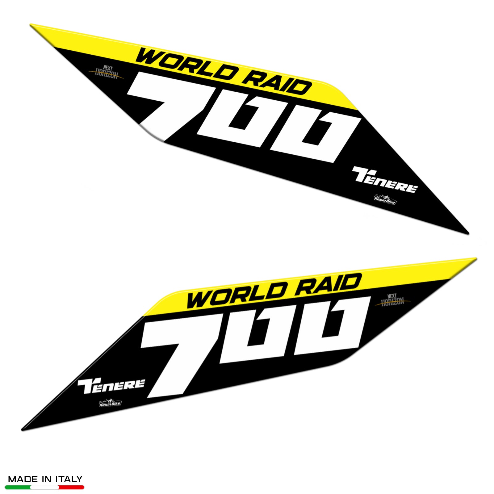 Resin Bike 3D Motorcycle Stickers - Tank Sides | Yamaha Tenere 700 World Raid 2022>2025 -   Pyramid Motorcycle Accessories