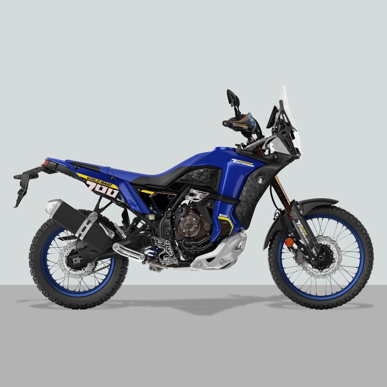 Resin Bike 3D Motorcycle Stickers - Basic Kit | Yamaha Tenere 700 World Raid 2022>2025 -   Pyramid Motorcycle Accessories