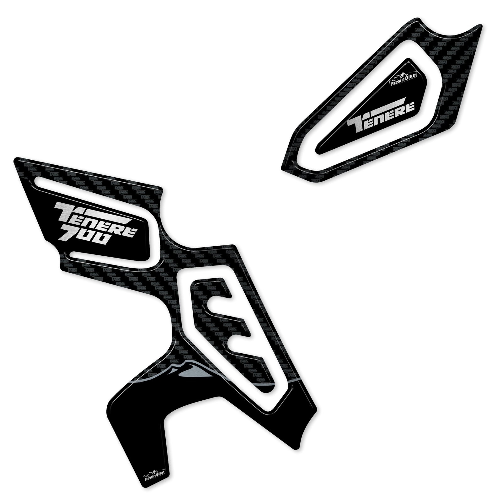 Resin Bike 3D Motorcycle Stickers - Heel Pads | Yamaha Tenere 700 2022>2024 -   Pyramid Motorcycle Accessories