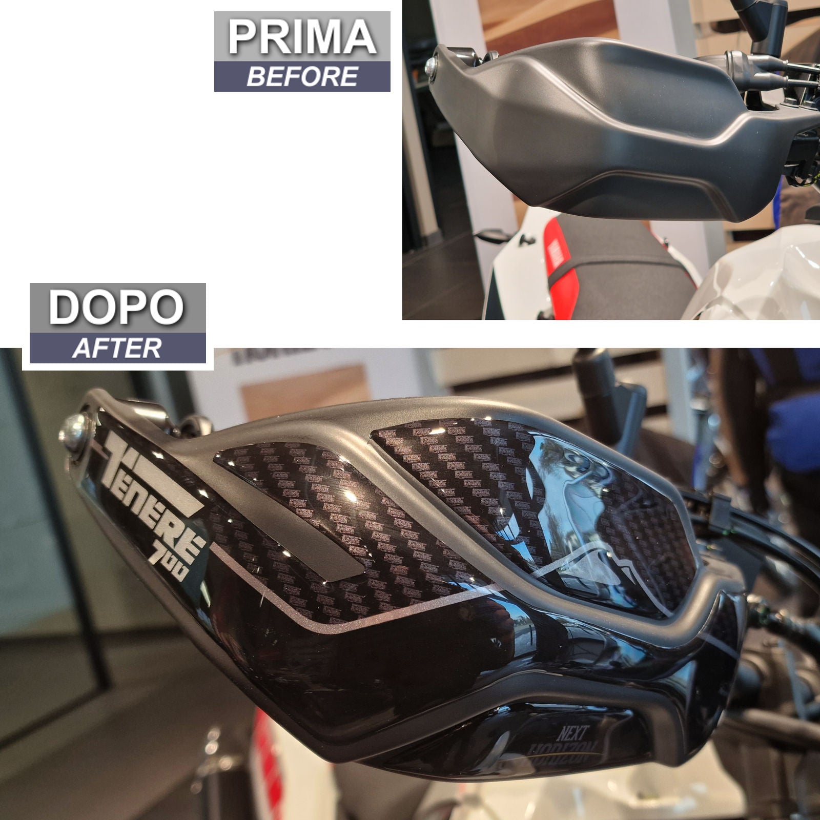 Resin Bike 3D Motorcycle Stickers - Handguards | Yamaha Tenere 700 2022>2024 RB-1000660600007 -   Pyramid Motorcycle Accessories