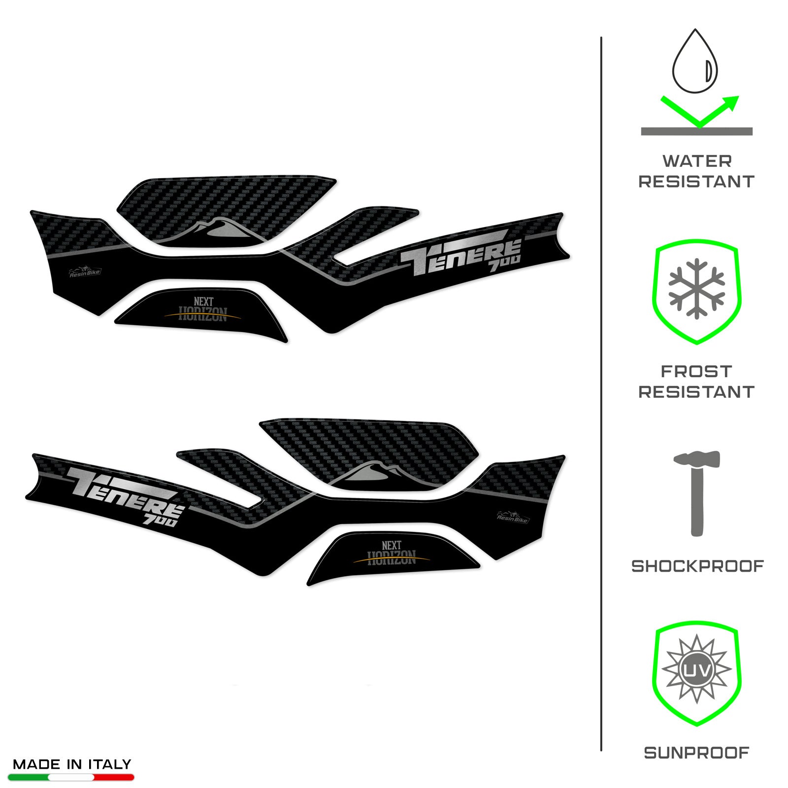 Resin Bike 3D Motorcycle Stickers - Handguards | Yamaha Tenere 700 2022>2024 RB-1000660600007 -   Pyramid Motorcycle Accessories
