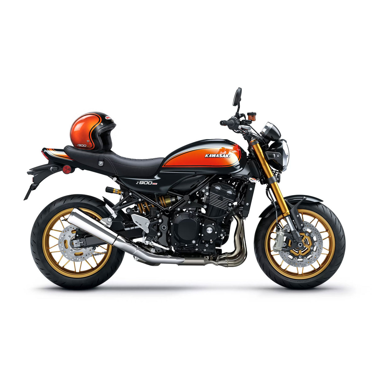 Pyramid x Bell Custom 500 Helmet | Metallic Spark Black/Orange | Kawasaki Z 900 RS SE 2026>Current -   Pyramid Motorcycle Accessories