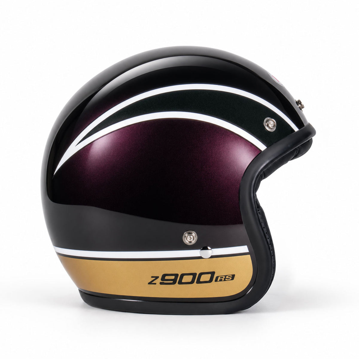 Pyramid x Bell Custom 500 Helmet | Metallic Red/Gold (Candytone Red) | Kawasaki Z 900 RS 2026>Current