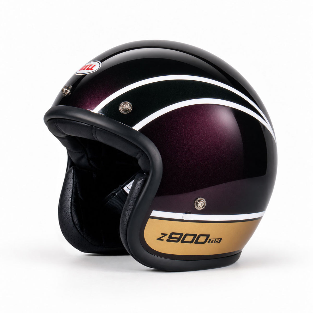 Pyramid x Bell Custom 500 Helmet | Metallic Red/Gold (Candytone Red) | Kawasaki Z 900 RS 2026>Current