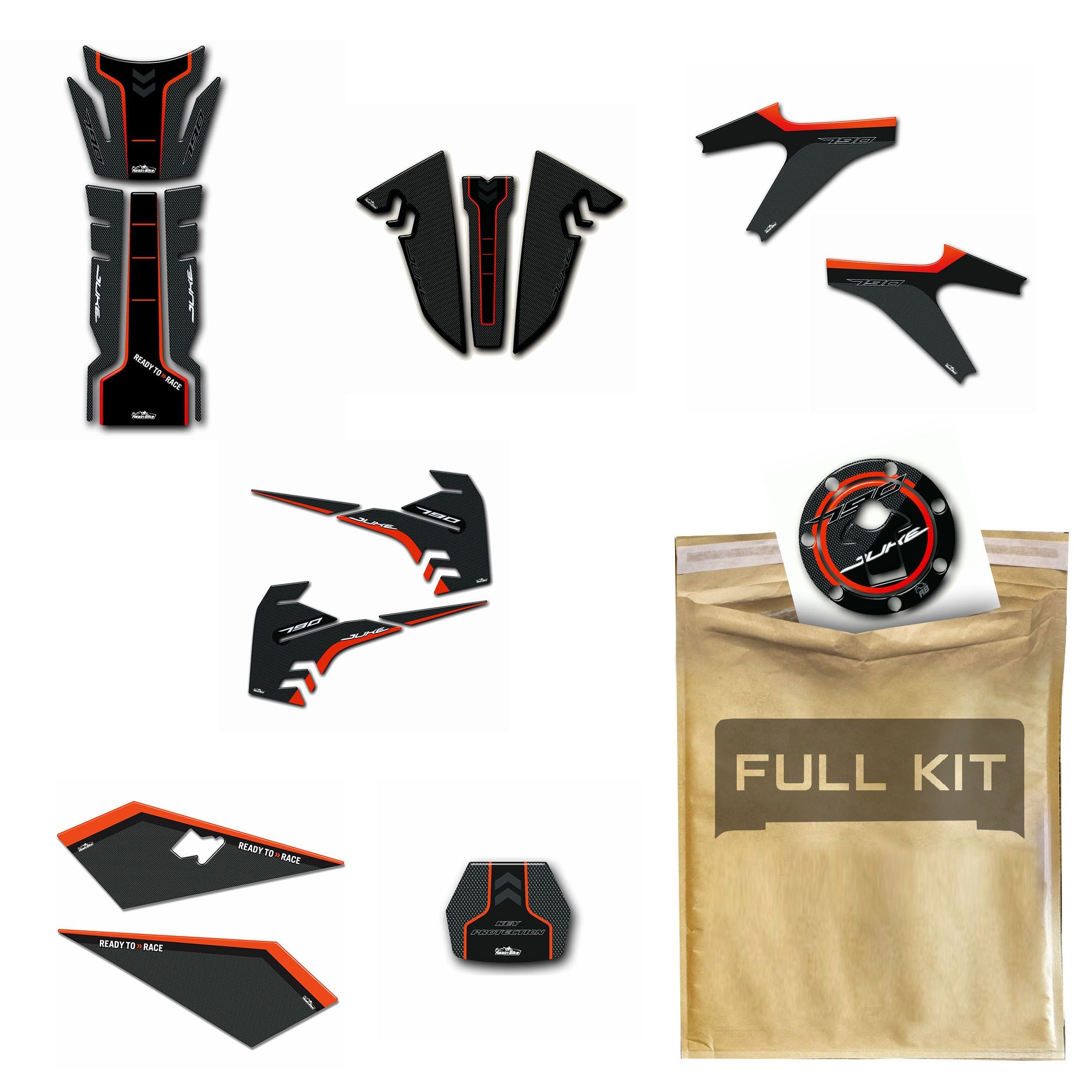 Resin Bike 3D Motorcycle Stickers - Tank Kit | KTM 790 Duke 2018>2024 -   Pyramid Motorcycle Accessories