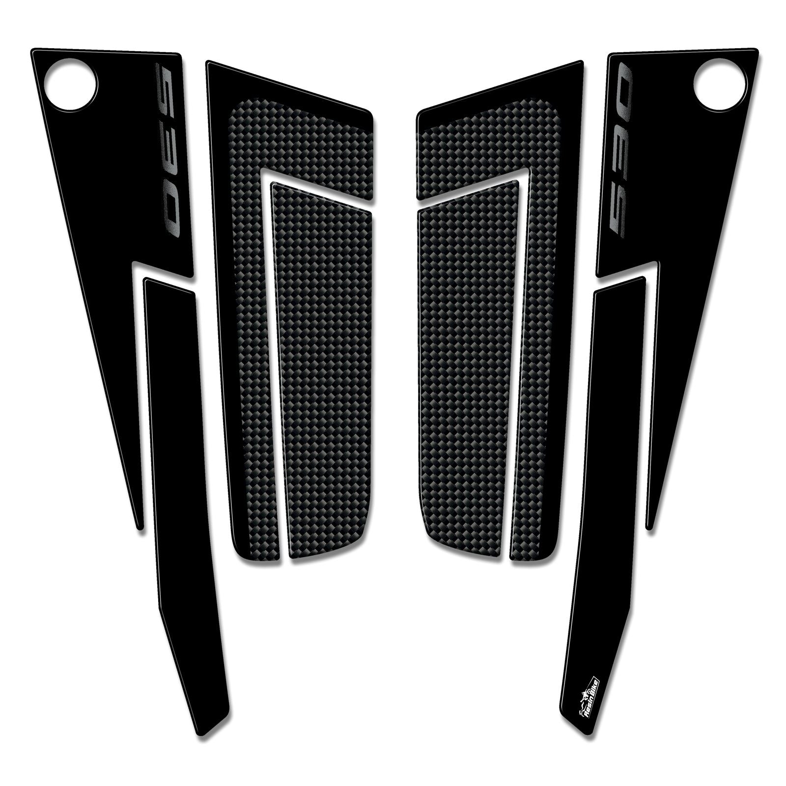 Resin Bike 3D Motorcycle Stickers - Footboard | Yamaha TMAX 530 2012>2016 RB-B96505O0 -   Pyramid Motorcycle Accessories