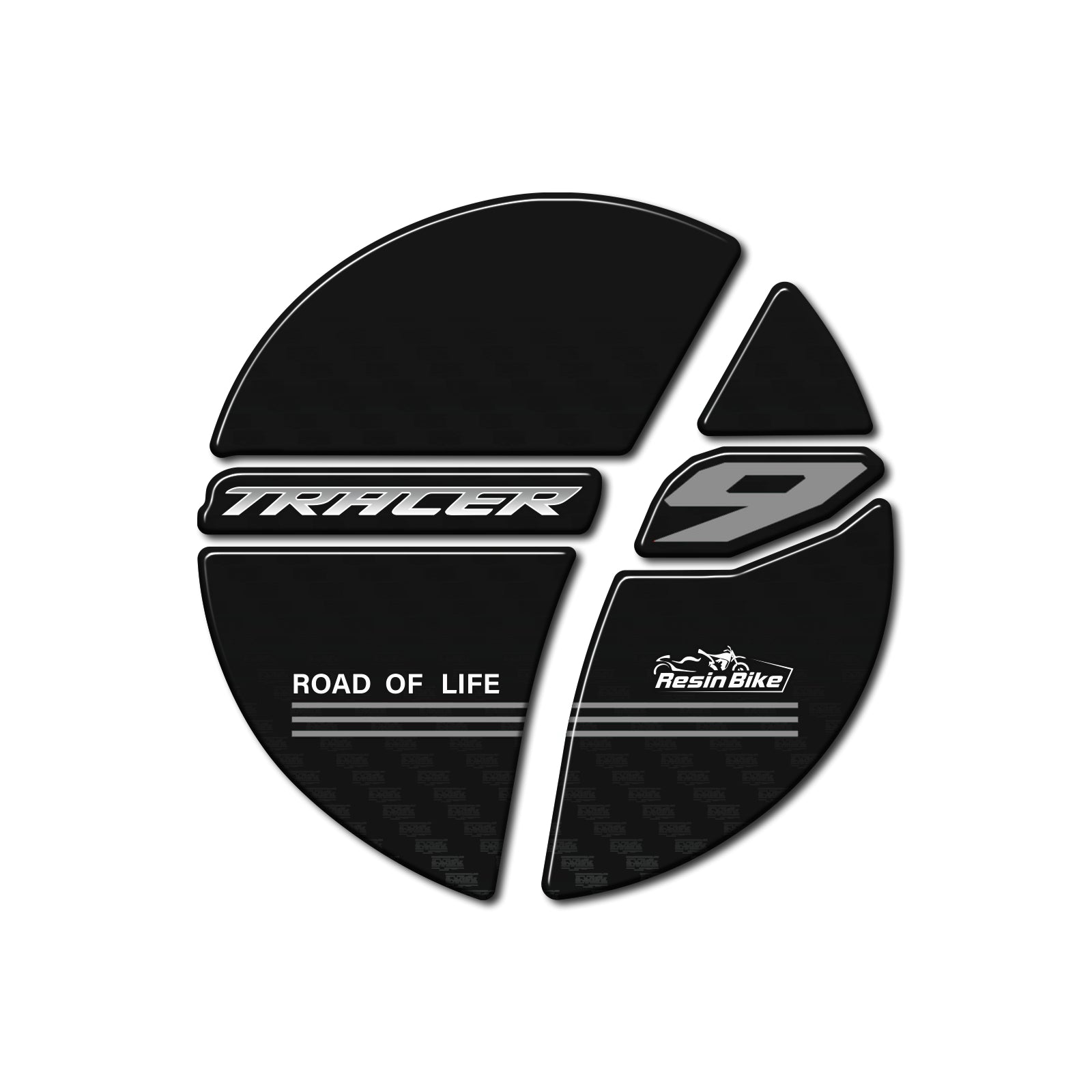 Resin Bike 3D Motorcycle Stickers - Variator Cover | Yamaha Tracer 9 / 9 GT / 9 GT+ 2021>2026 -   Pyramid Motorcycle Accessories
