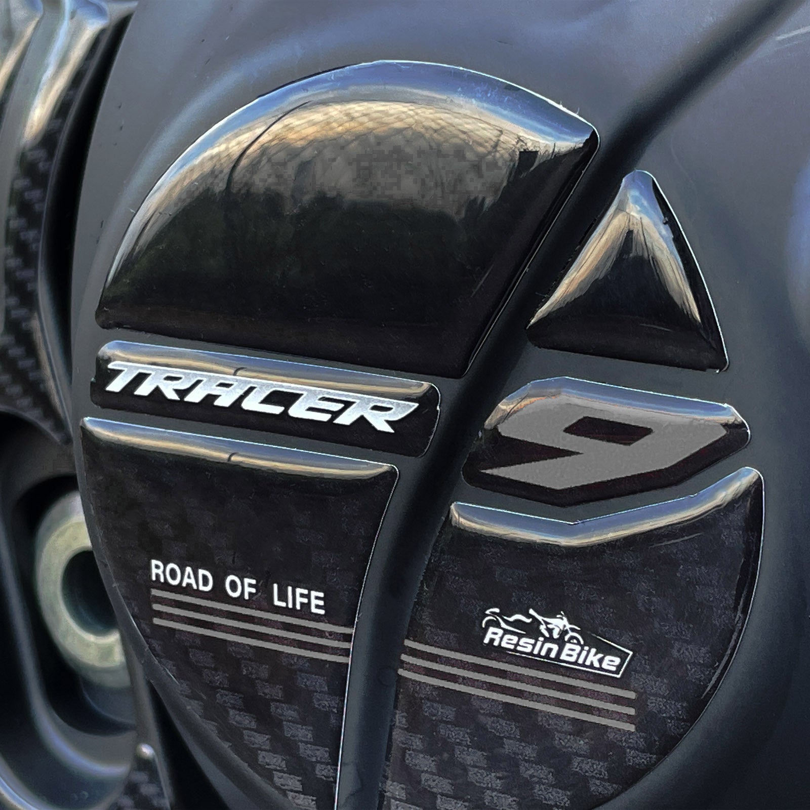Resin Bike 3D Motorcycle Stickers - Variator Cover | Yamaha Tracer 9 / 9 GT / 9 GT+ 2021>2026 -   Pyramid Motorcycle Accessories