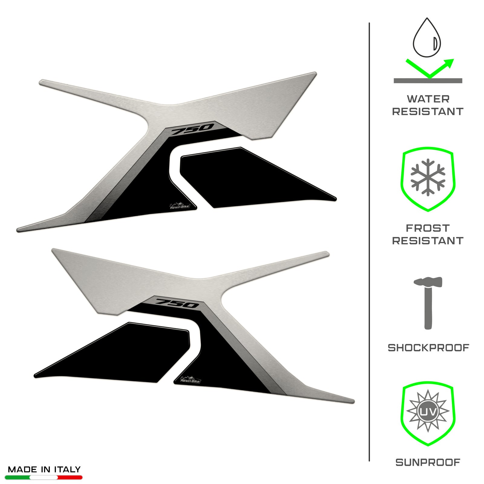 Resin Bike 3D Motorcycle Stickers - Tank Sides | Honda NC 750 X 2021>2025 -   Pyramid Motorcycle Accessories