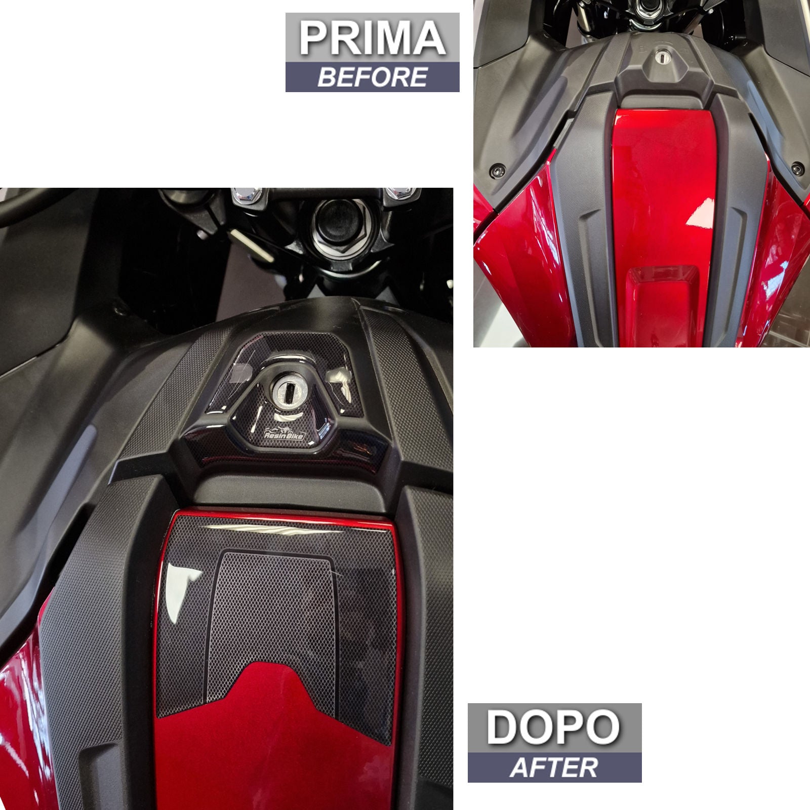 Resin Bike 3D Motorcycle Stickers - Tank Storage Box | Honda NC 750 X 2021>2025 -   Pyramid Motorcycle Accessories