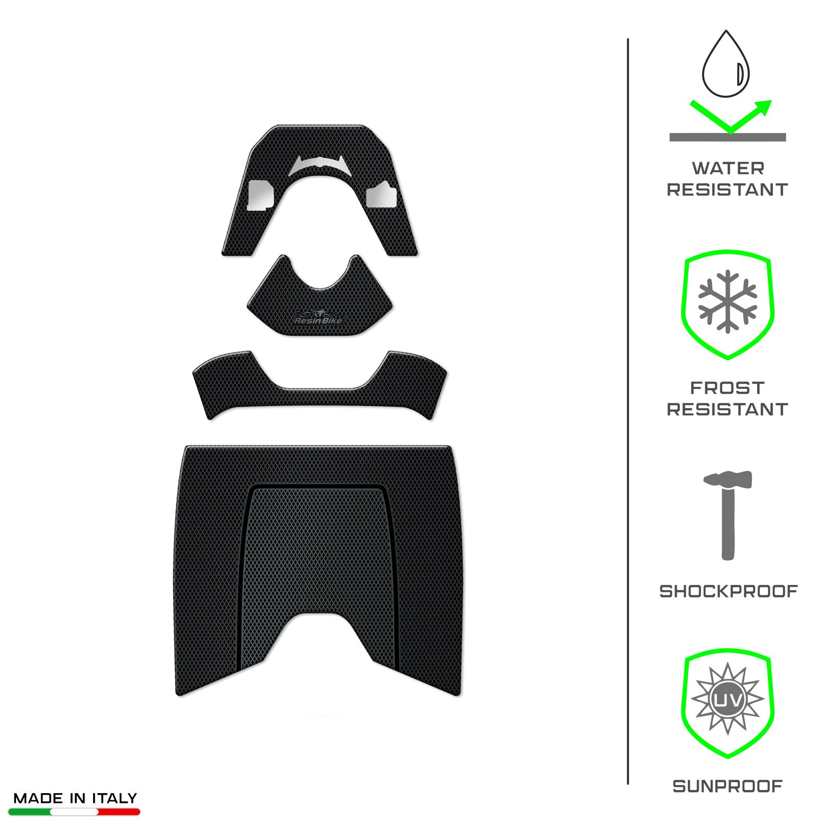Resin Bike 3D Motorcycle Stickers - Tank Storage Box | Honda NC 750 X 2021>2025 -   Pyramid Motorcycle Accessories