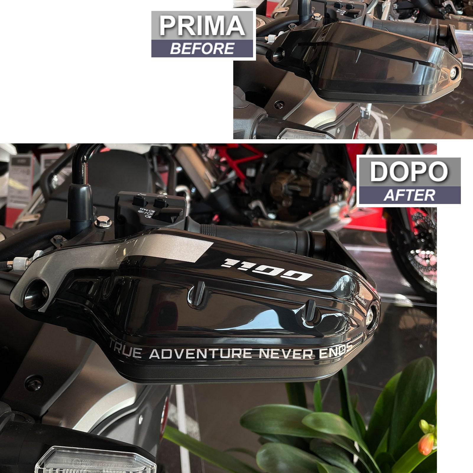 Resin Bike 3D Motorcycle Stickers - Handguards | Honda CRF 1100 L Africa Twin Adventure Sports 2022>2025 -   Pyramid Motorcycle Accessories